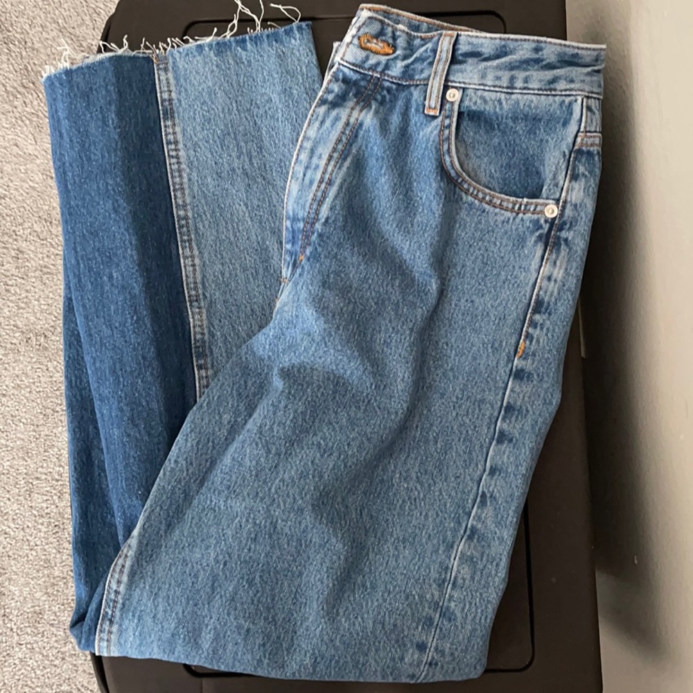 High rise wide leg jeans